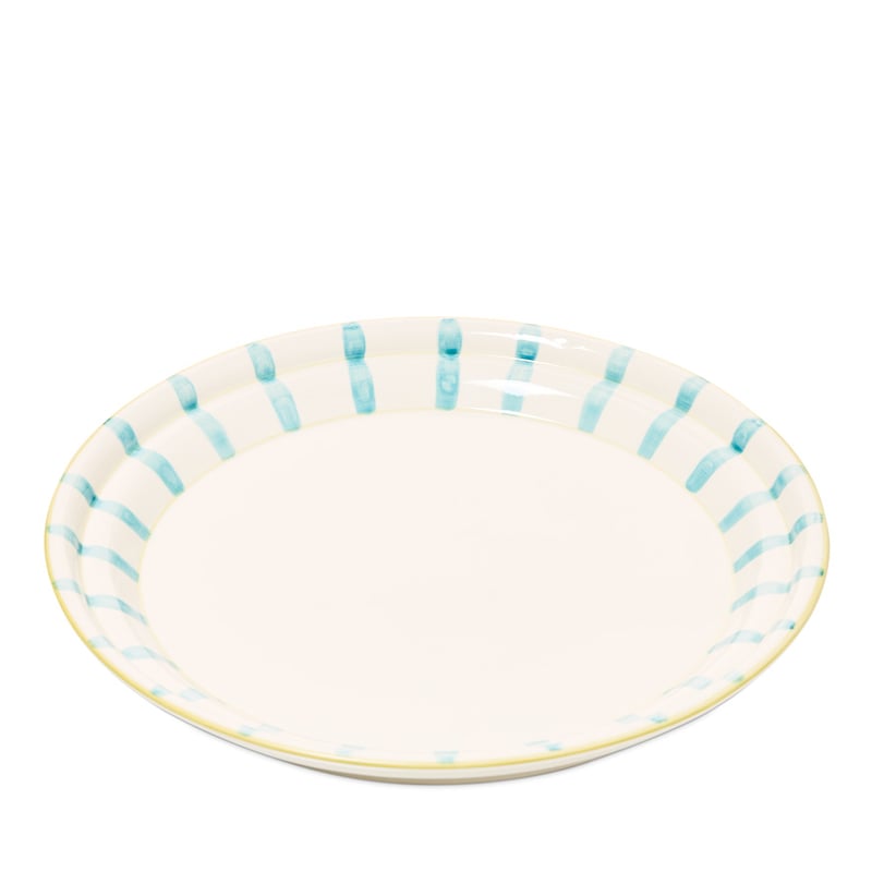 Mediterranean Blue Stripe Round Platter