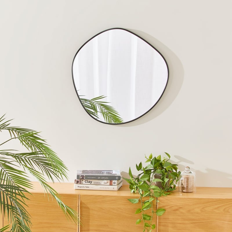 Silas Black Irregular Mirror
