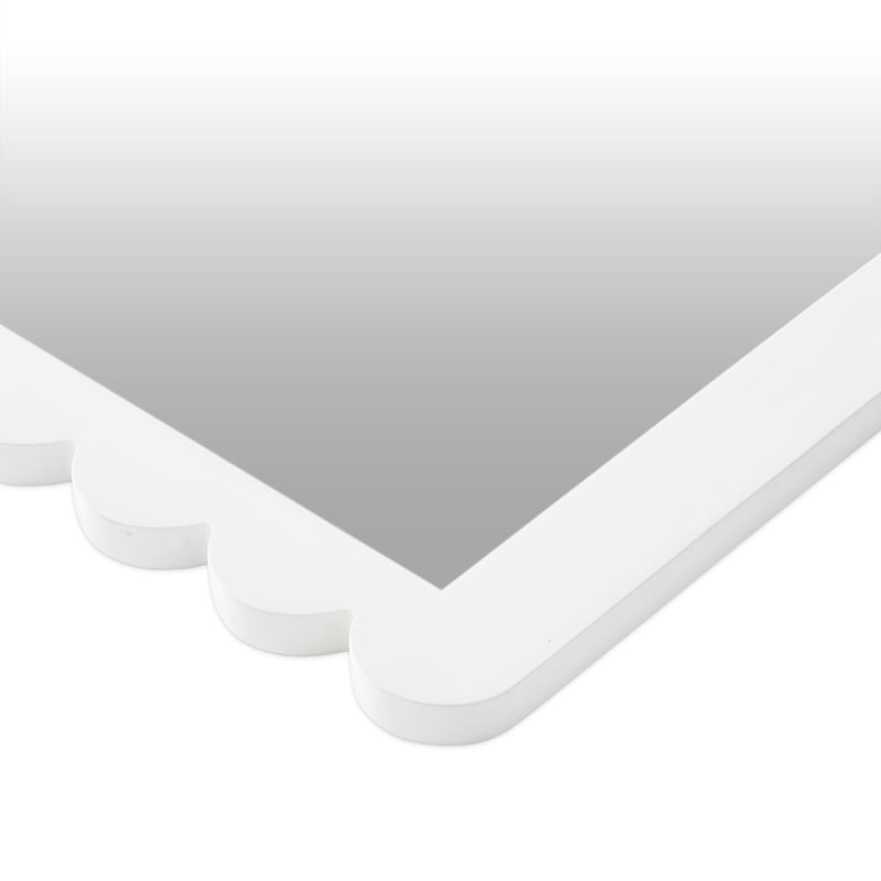 Scallop White Arch Mirror