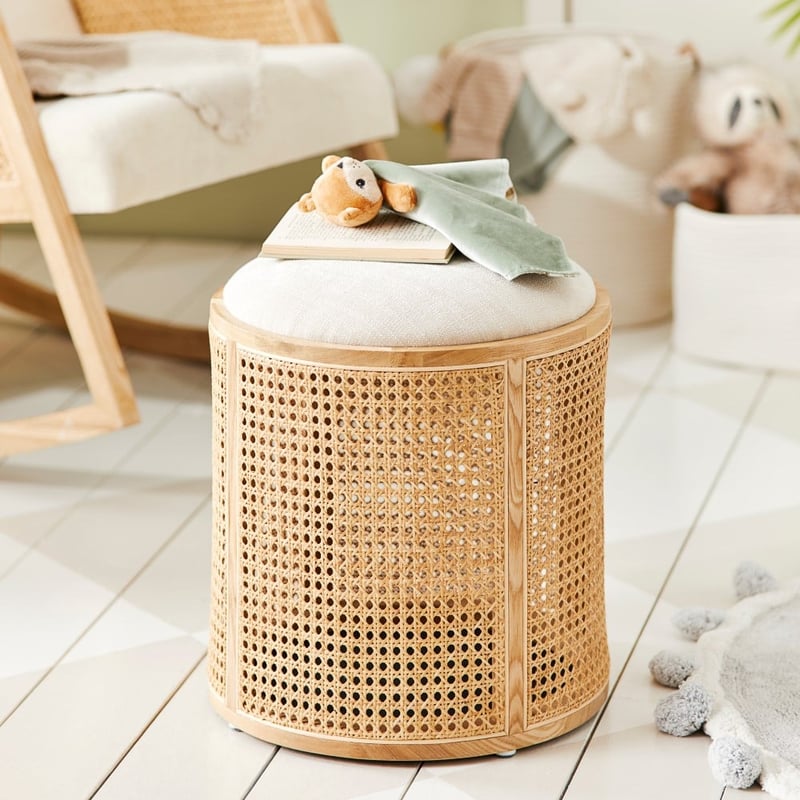 Arden Rattan Natural Storage Foot Stool