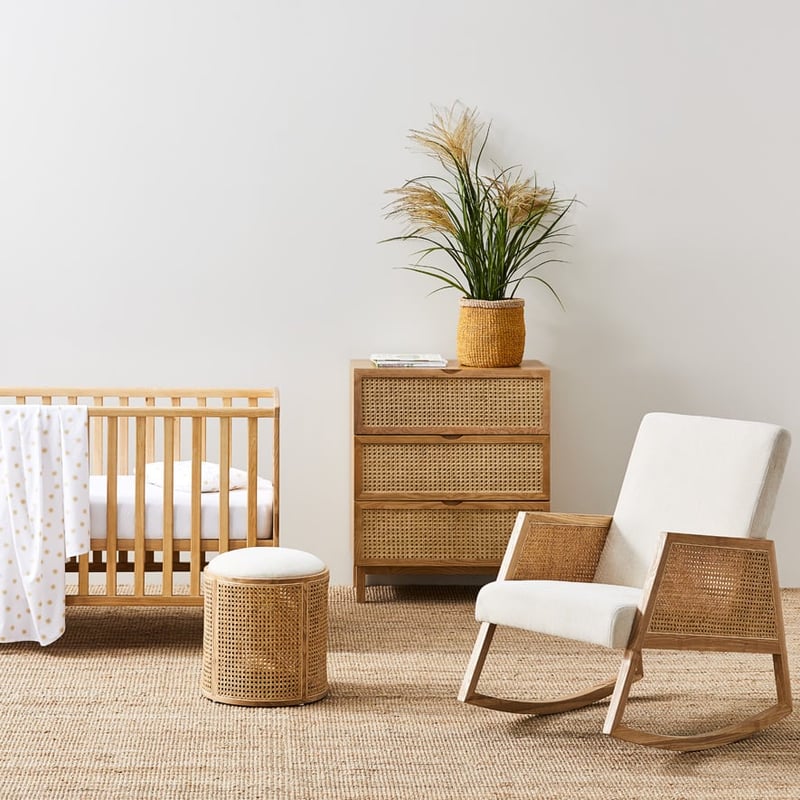 Arden Rattan Natural Storage Foot Stool