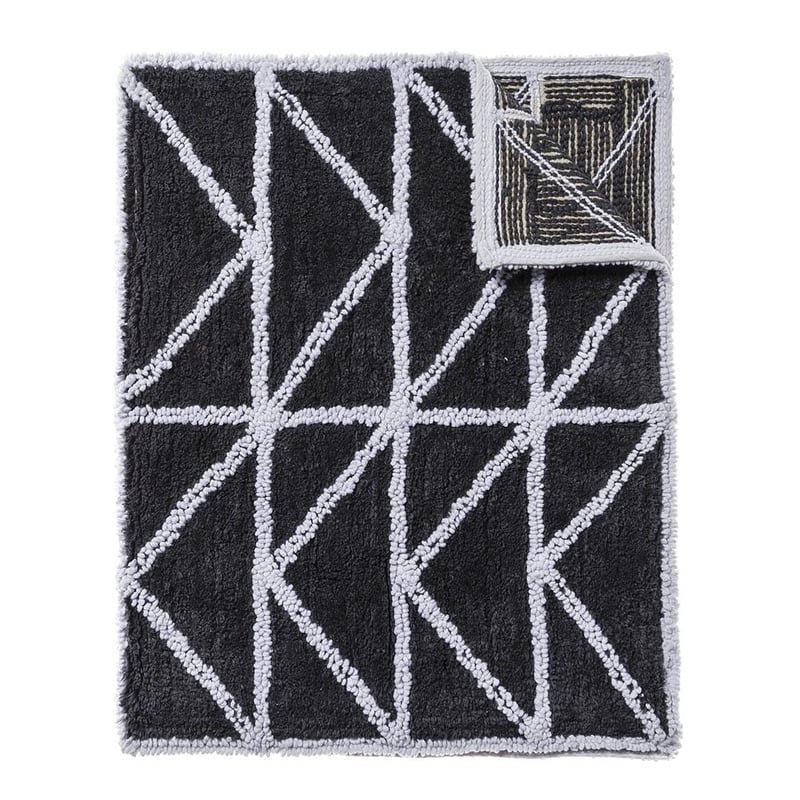 Camden Bath Mat Geo Coal