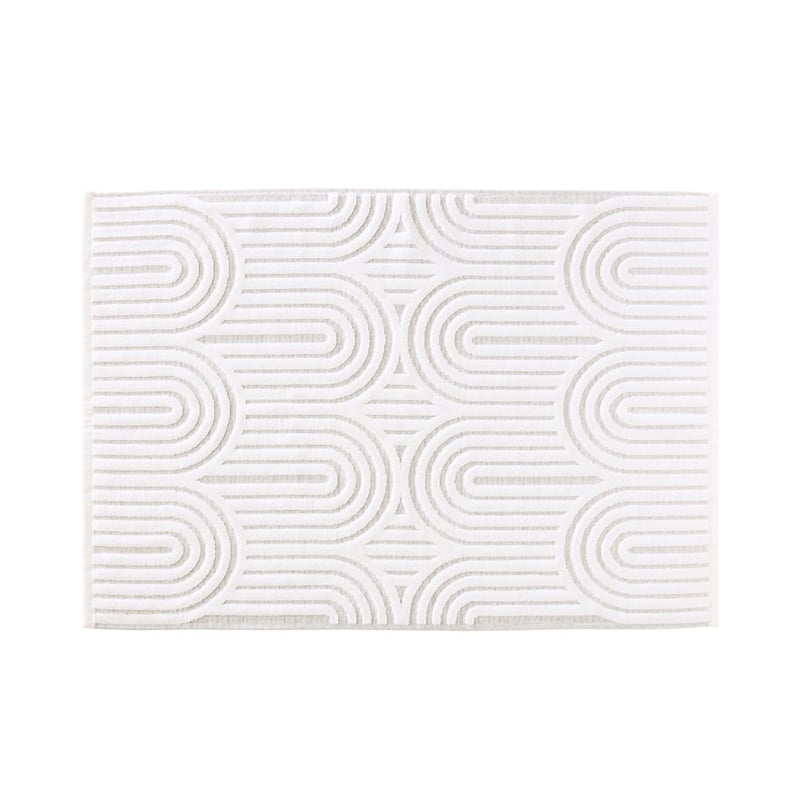 Archie White Marle Bath Mat