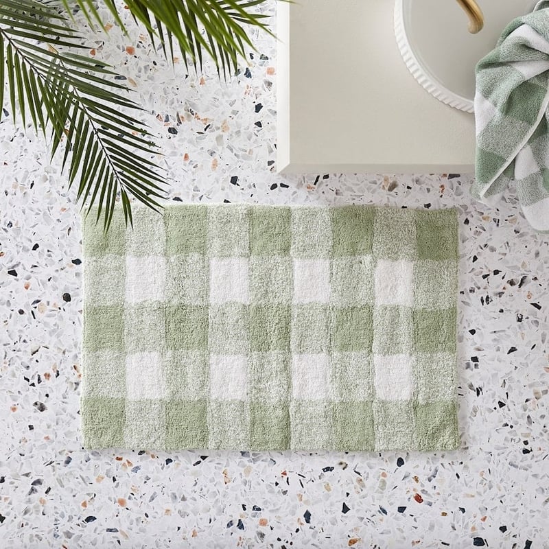 Check Eucalyptus Bath Mat