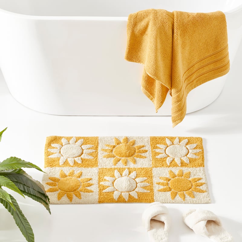 Sun Check Golden Multi Bath Mat