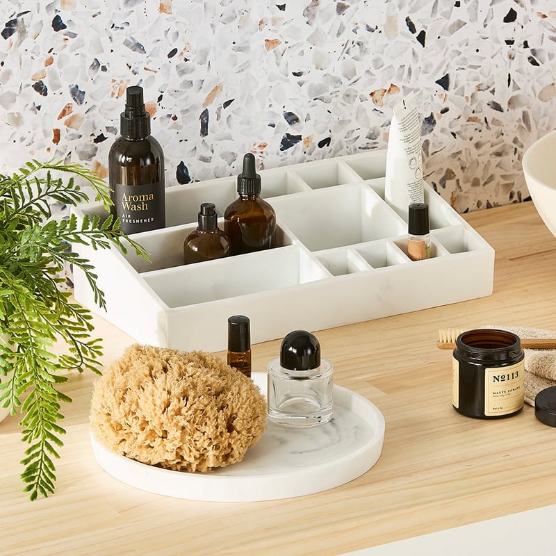 Milan White Cosmetic Organiser