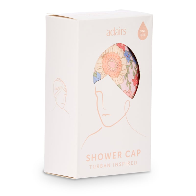 Printed Retro Floral Pink Shower Cap