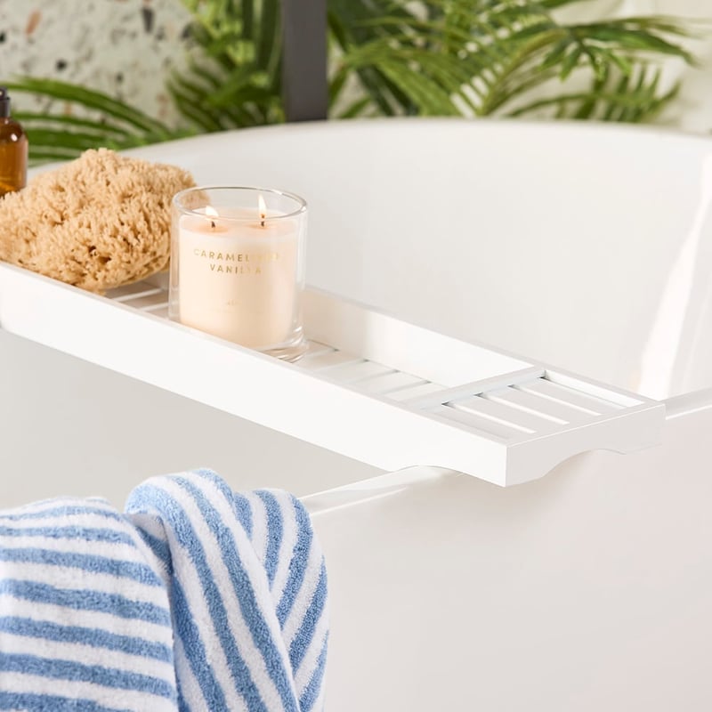 Retreat White Bath Caddy