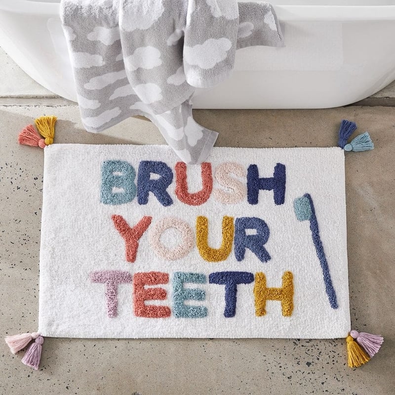 Brush Your Teeth Multi Novelty Bath Mat