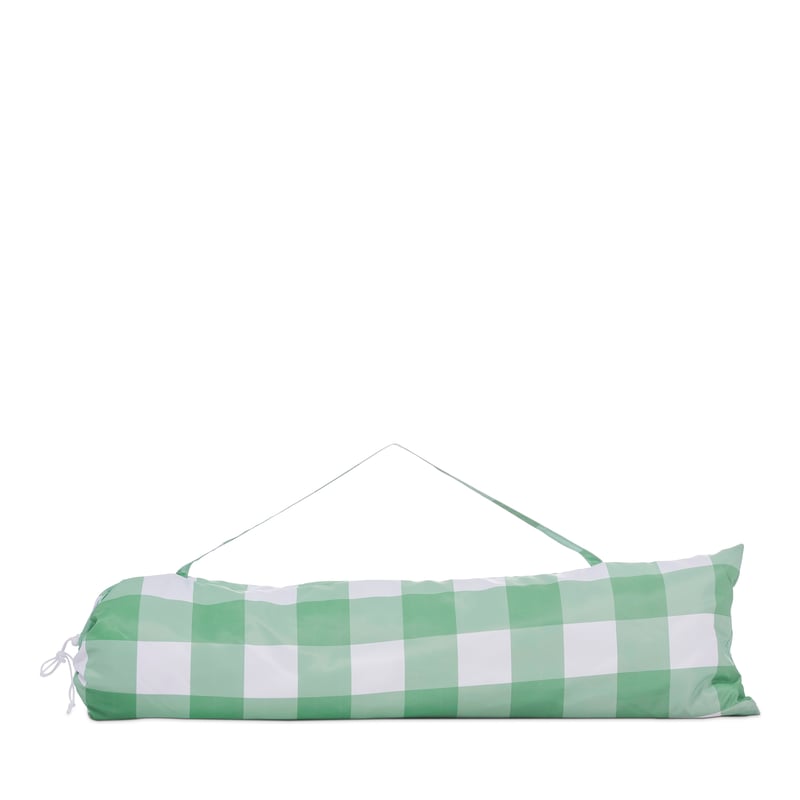 Holiday Green Gingham Beach Umbrella