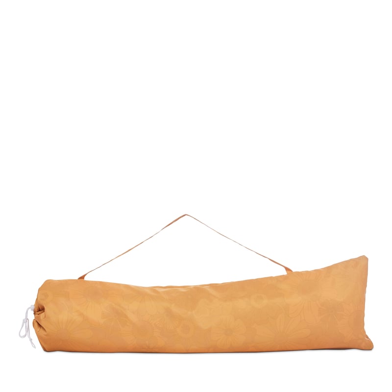 Holiday Retro Golden Floral Beach Umbrella