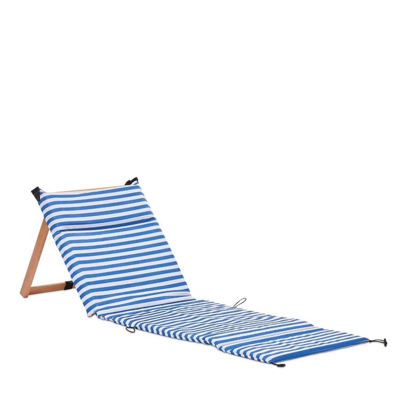 Beach Blue Stripe Fold Out Lounger