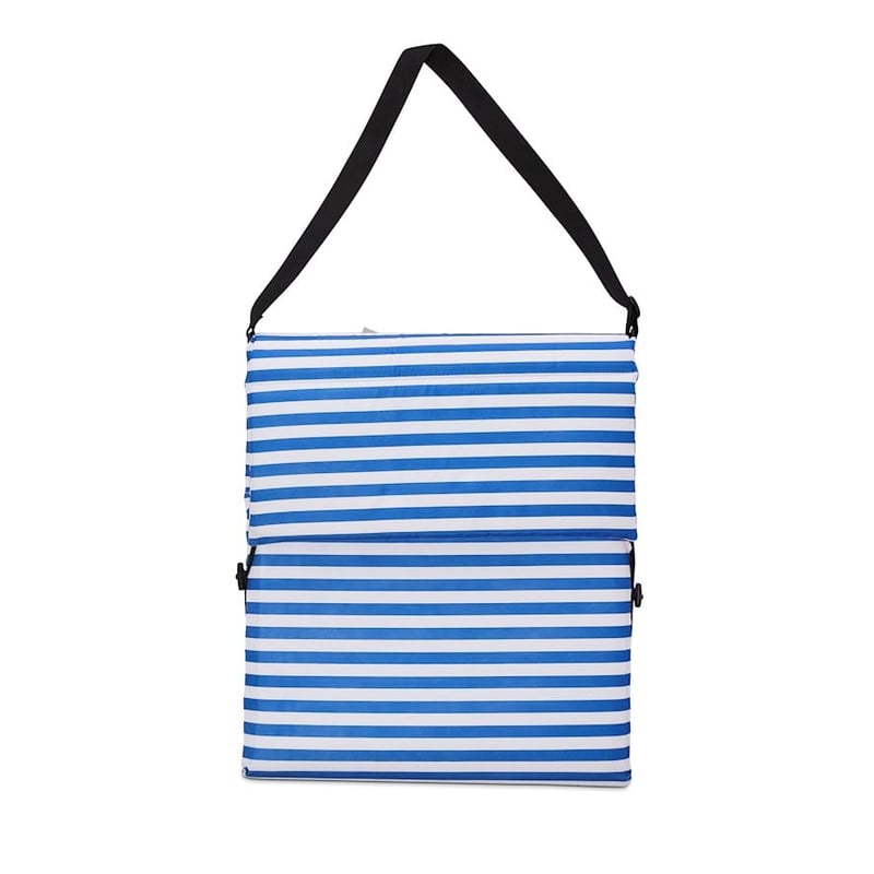 Beach Blue Stripe Fold Out Lounger