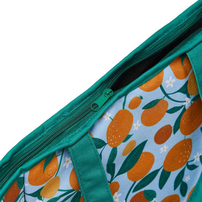 Canvas Oranges Cooler Beach Bag
