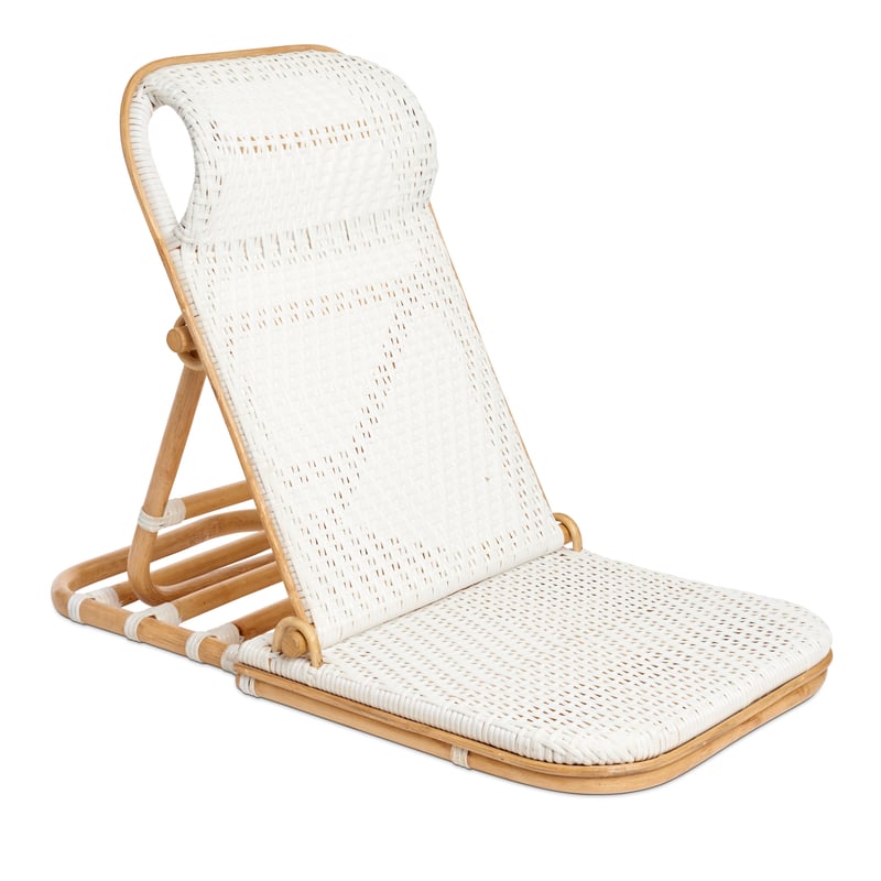 Boho Natural & White Beach Chair