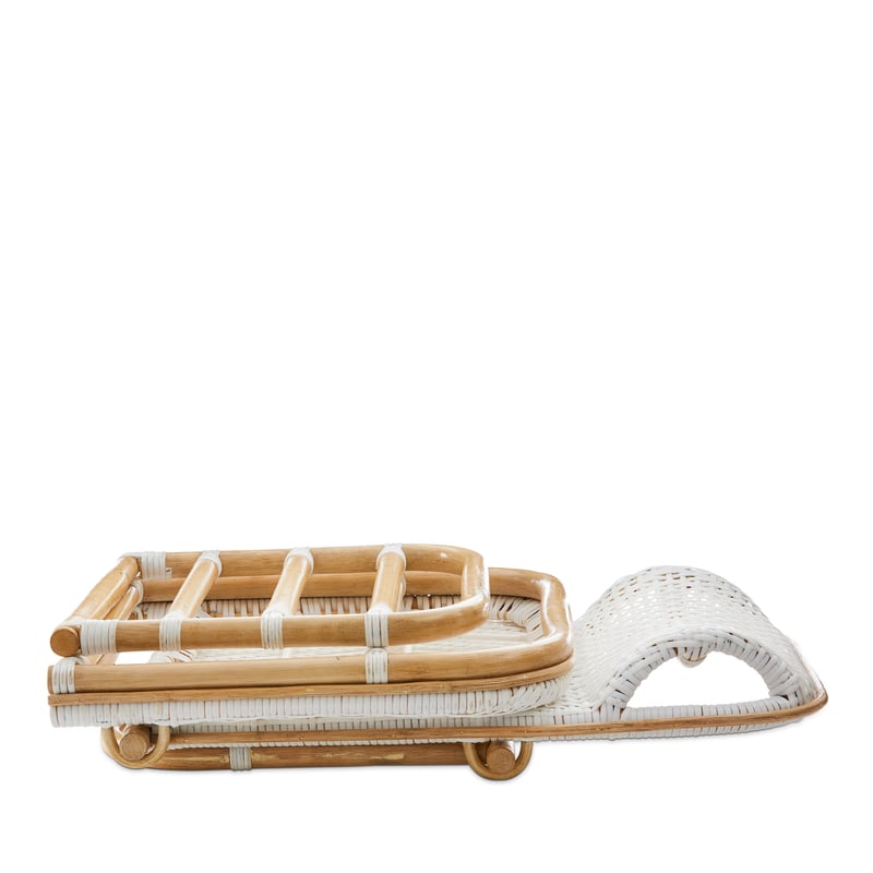 Boho Natural & White Beach Chair