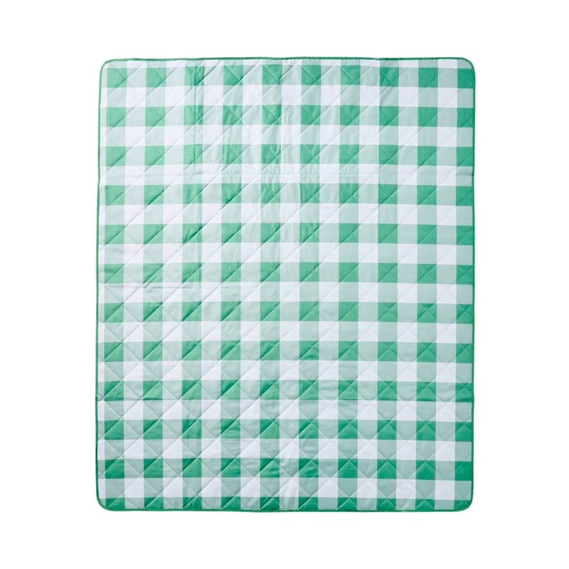 Gingham Green Large Picnic Rug