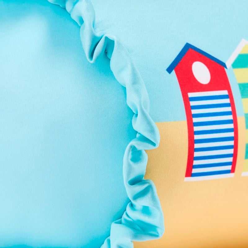 Beach Huts Cylinder Beach Pillow