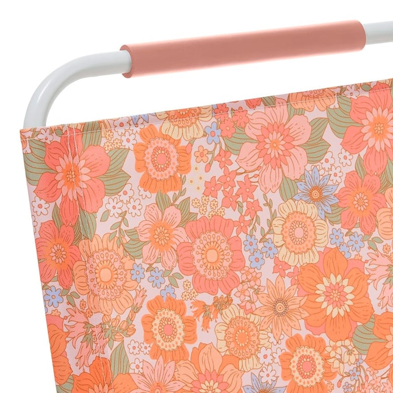 Retro Floral Pink Beach Chair