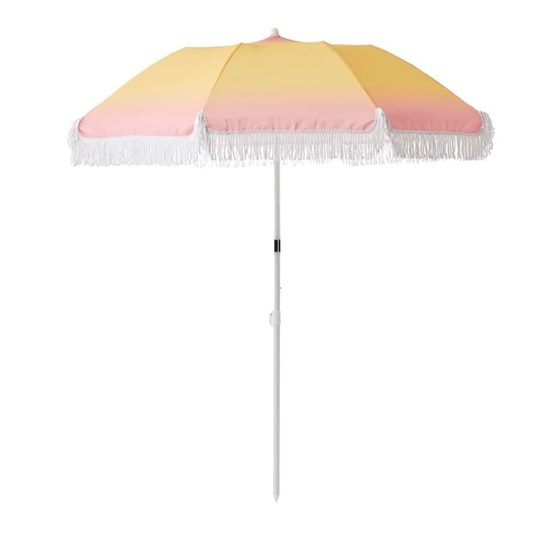Yellow & Coral Ombre Beach Umbrella