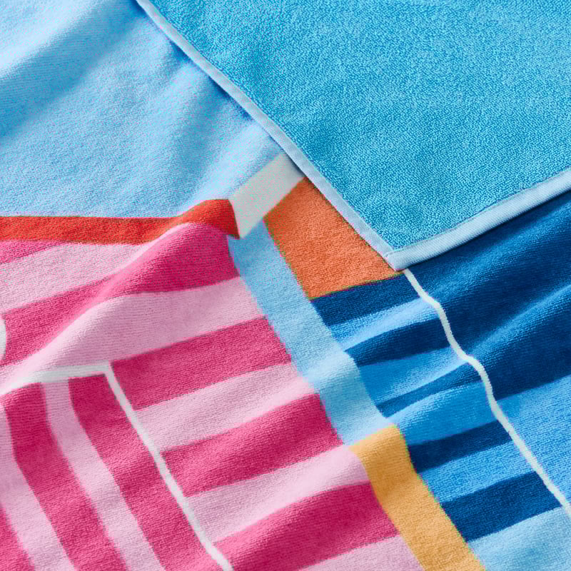 Velour Beach Huts Beach Towel