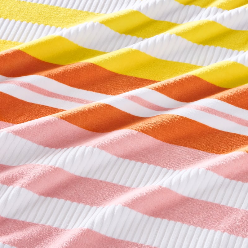 Velour Holiday Stripe Pink Beach Towel