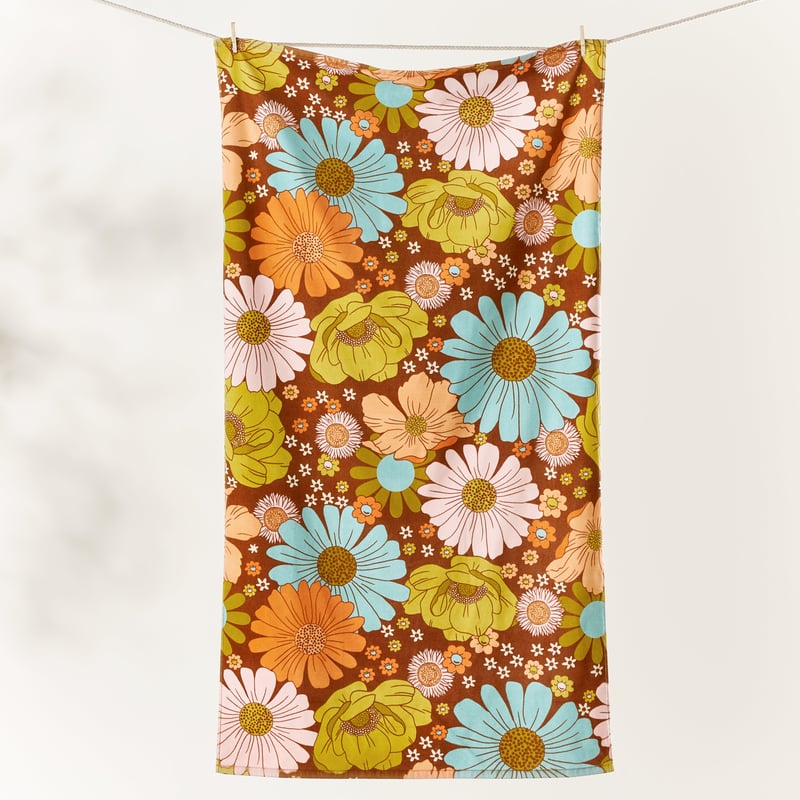 Sand Free Garden Floral Beach Towel