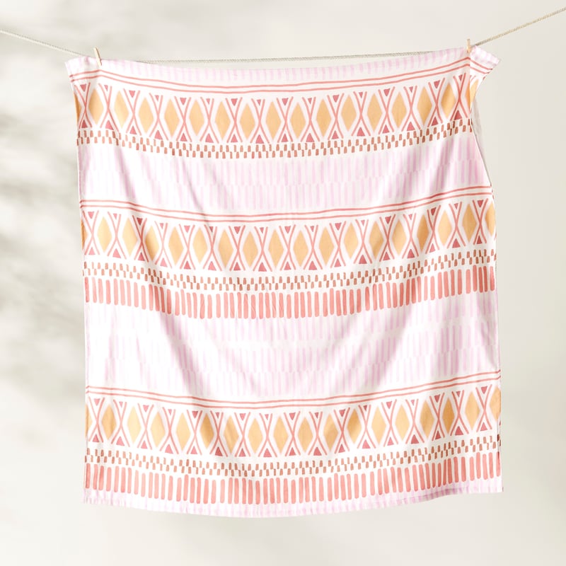 European Turkish Pink Aztec Family Beach Towel