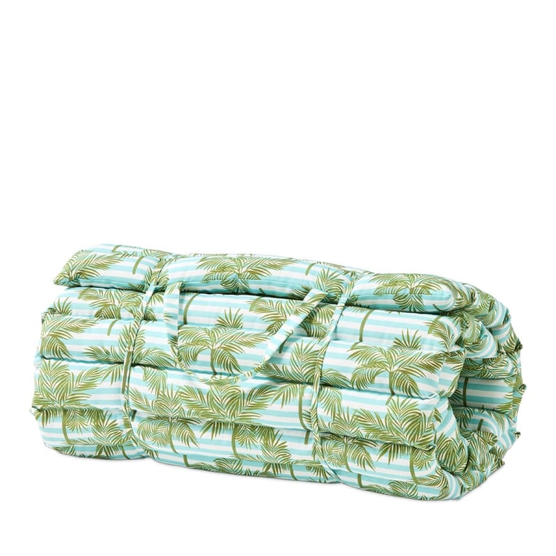 Beach Aqua Palm Padded Lounger