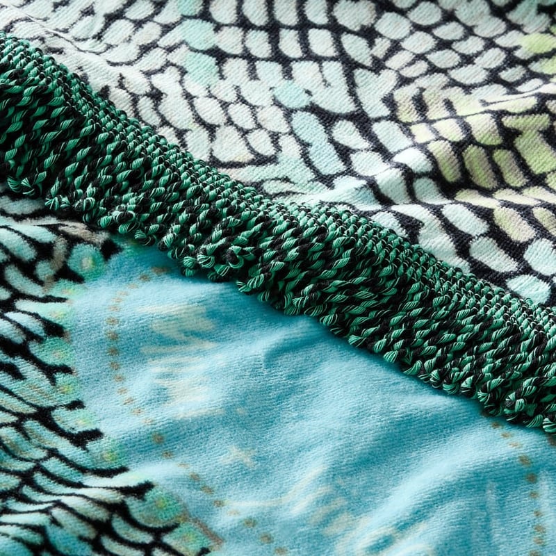 Miimi + Jiinda Lowanna Aqua Velour Beach Towel