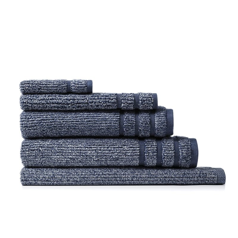 Flinders Navy Marle Towel Range