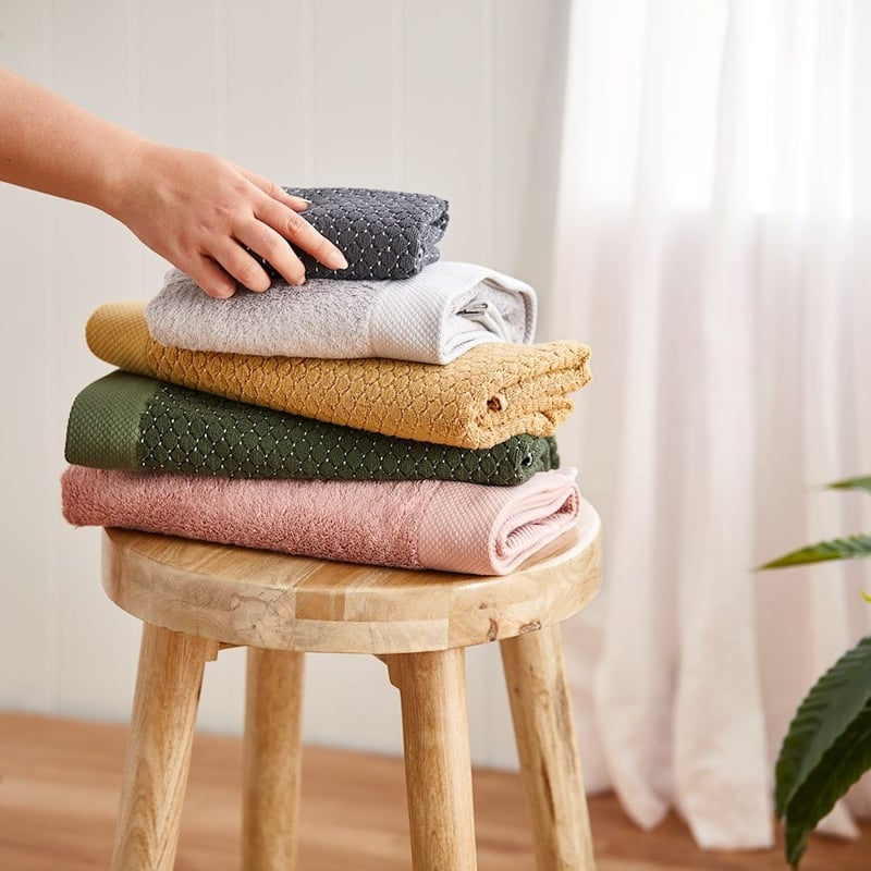 Navara Basil Textured Bamboo Cotton Towel Range