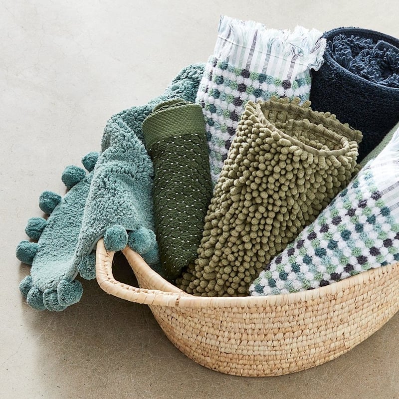 Navara Basil Textured Bamboo Cotton Towel Range