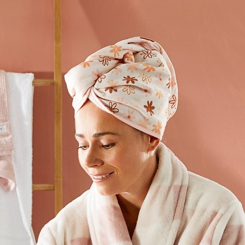 Natures Daisy Hair Towel Wrap