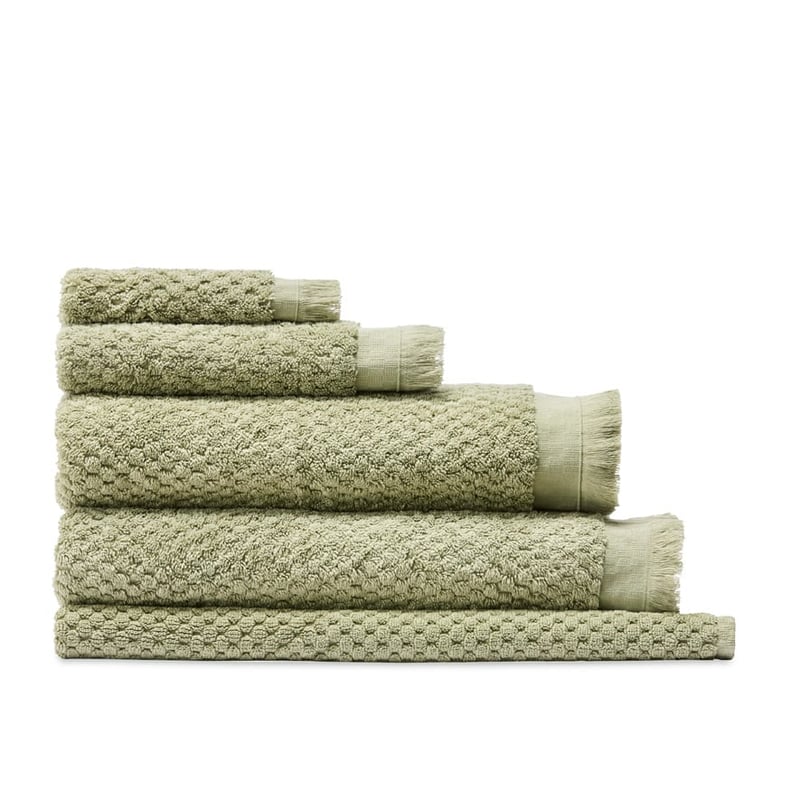European Kadikoy Solid Green Tea Turkish Cotton Towel Range