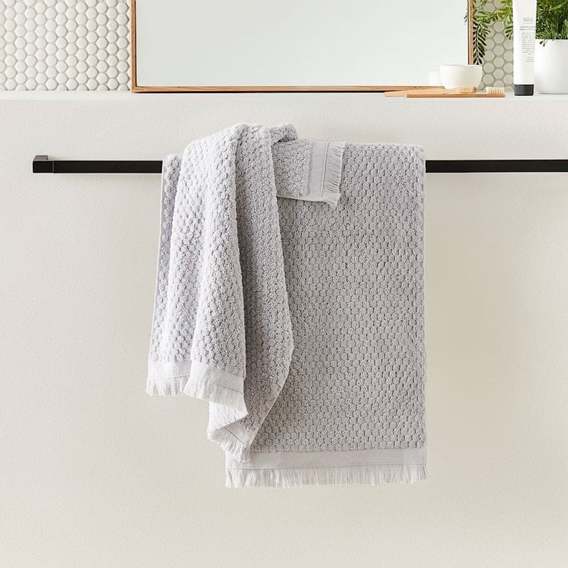 European Kadikoy Silver Grey Turkish Cotton Towel Range