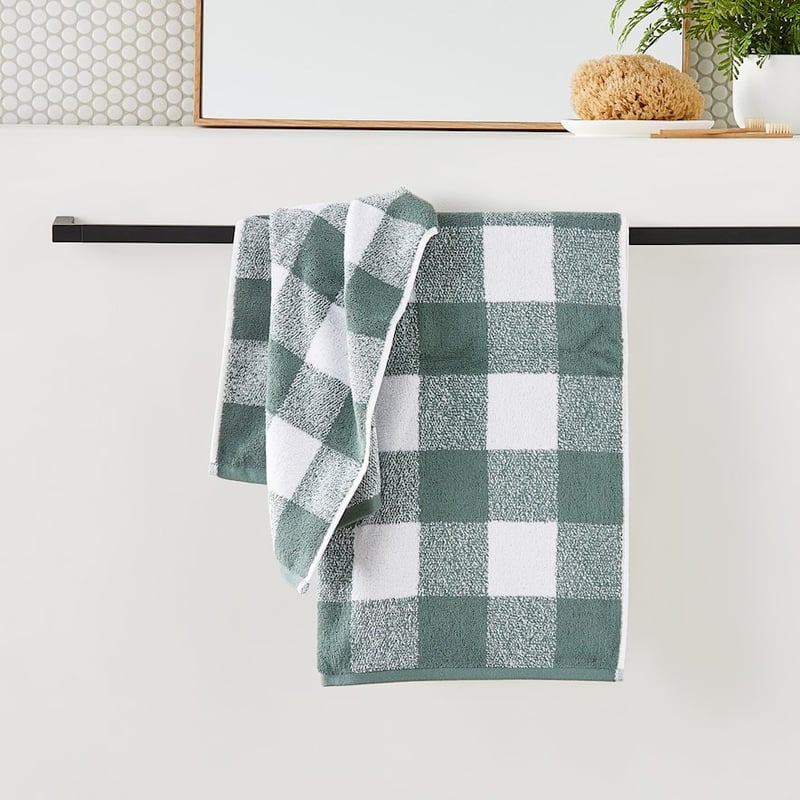 Gingham Seagrass Towel Range