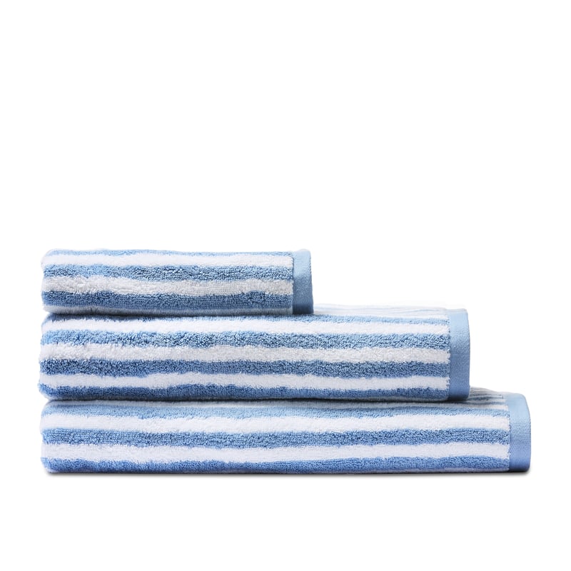 Capri Stripe Dusty Blue & White Towel Range