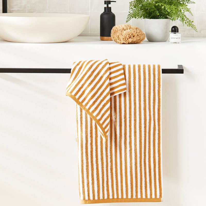 Capri Stripe Golden & White Towel Range