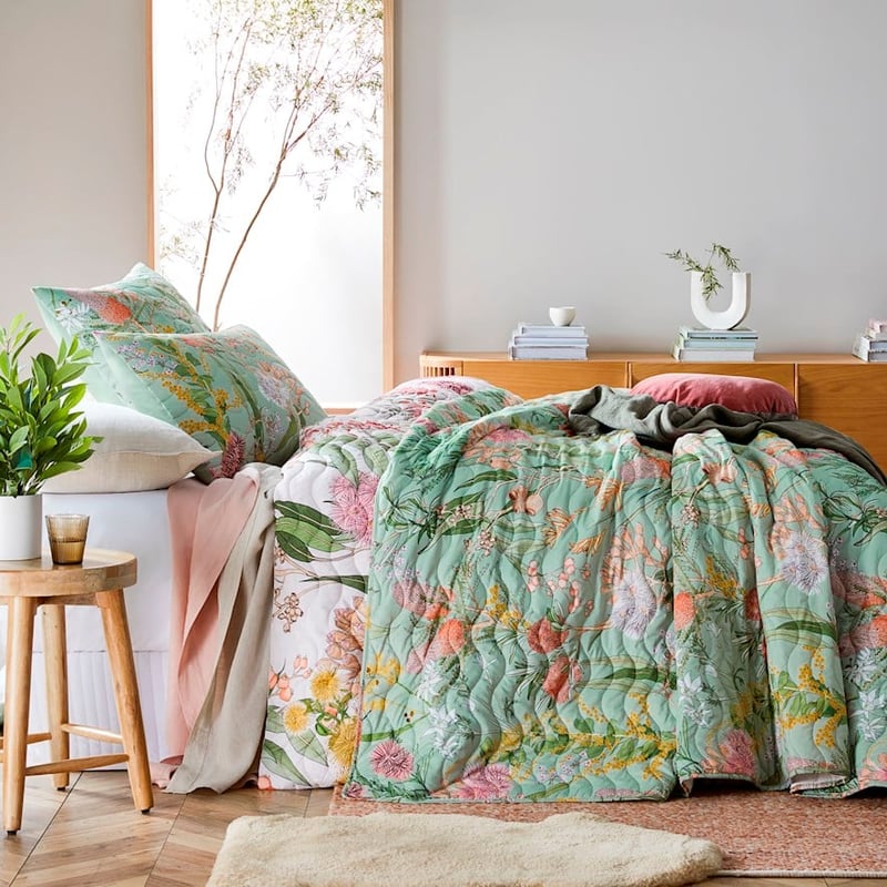 Lilly Pilly Green Quilted Coverlet Separates