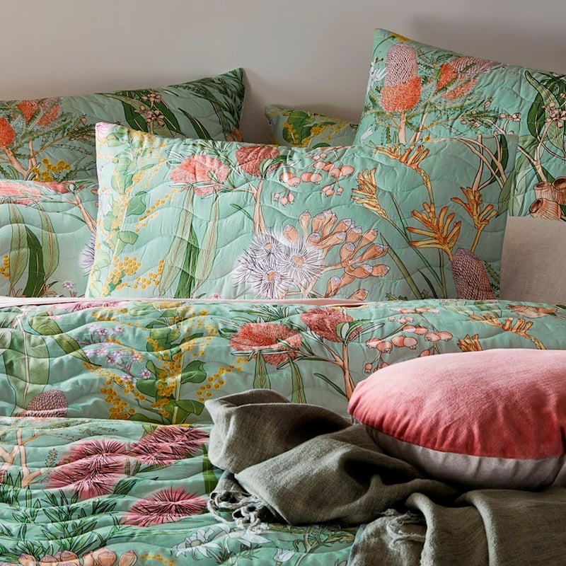Lilly Pilly Green Quilted Coverlet Separates