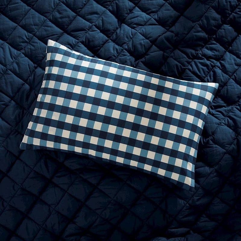 3-in-1 Campground Check Navy Glamping Bag