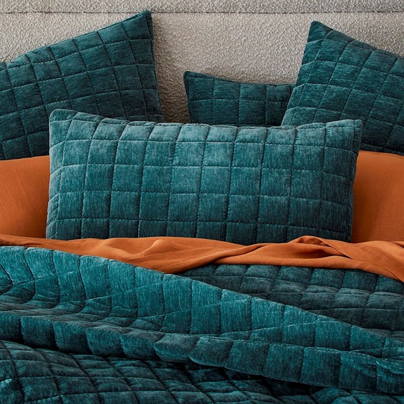 Dylan Ocean Velvet Quilted Coverlet Separates