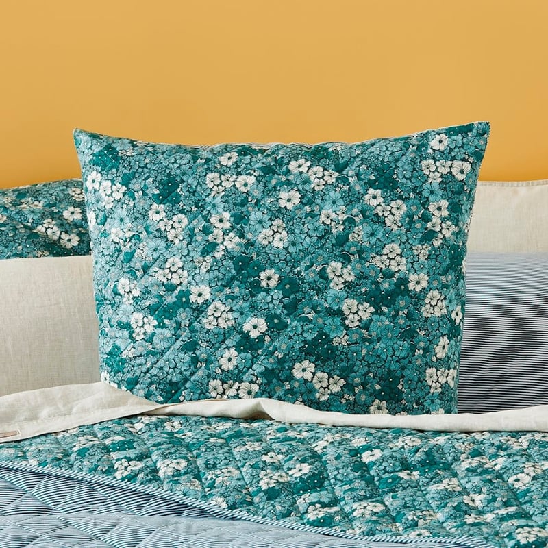 Cypress Bloom Green Quilted Coverlet Separates