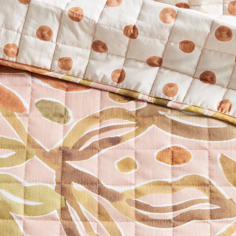 Retreat Dusty Pink Quilted Coverlet Separates