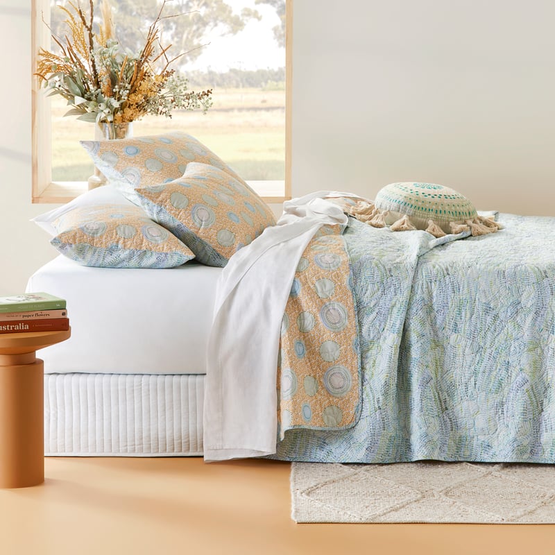 Miimi + Jiinda Miinggi Dreaming Ocean Quilted Coverlet Separates