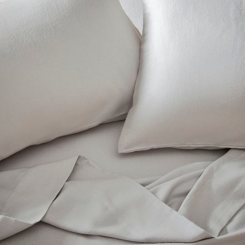 Luxury Silver Flannelette Sheet Set