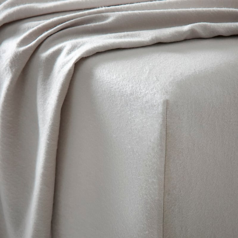 Luxury Silver Flannelette Sheet Set