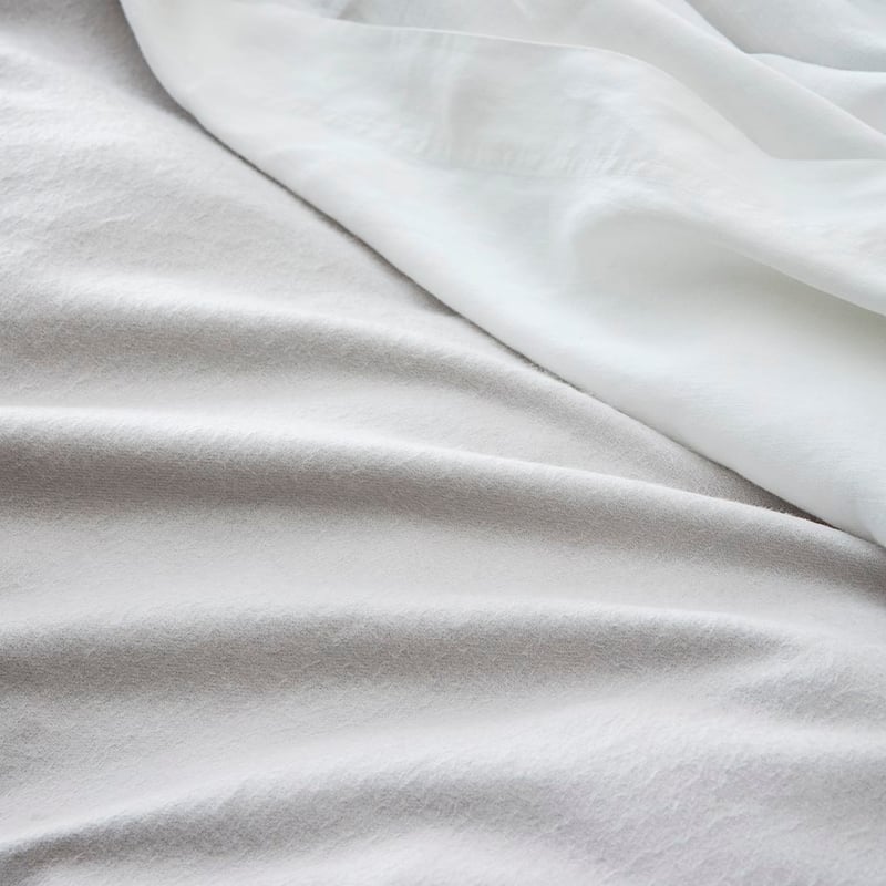 Luxury Silver Flannelette Sheet Set