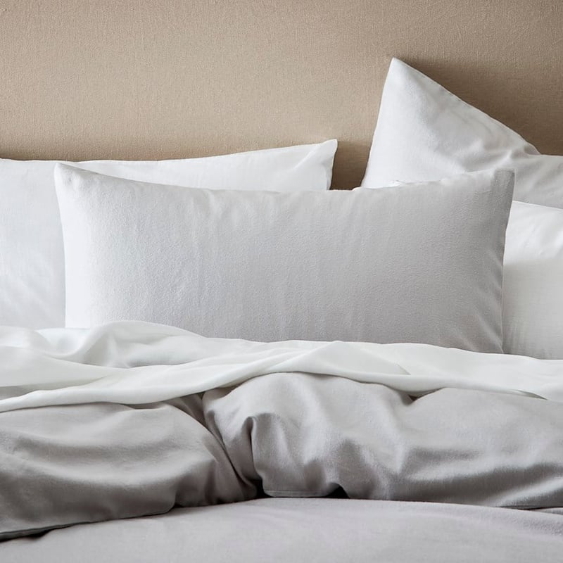 Luxury Silver Flannelette Quilt Cover Separates